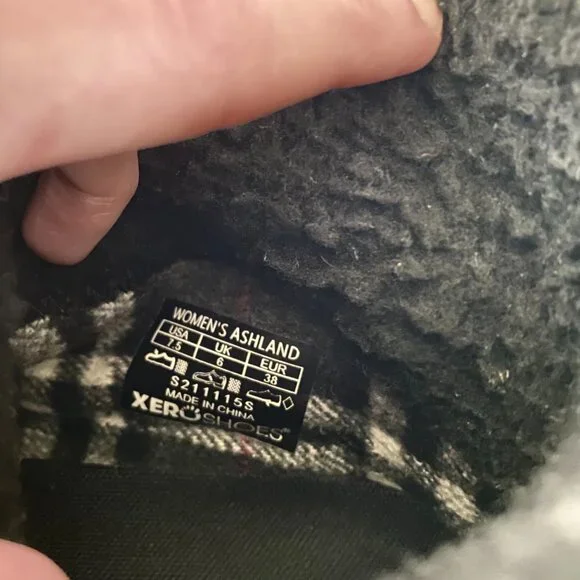 Xero Shoes Women's Ashland Black Ankle Boots Canvas Faux Fur Size 7.5 Booties - Picture 10 of 12